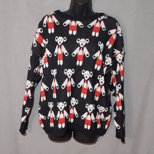Artichoke Christmas Sweater with Bears Size M